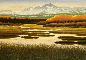 Unnamed piece showing Mt Tallac over meadow at Sun Art Gallery